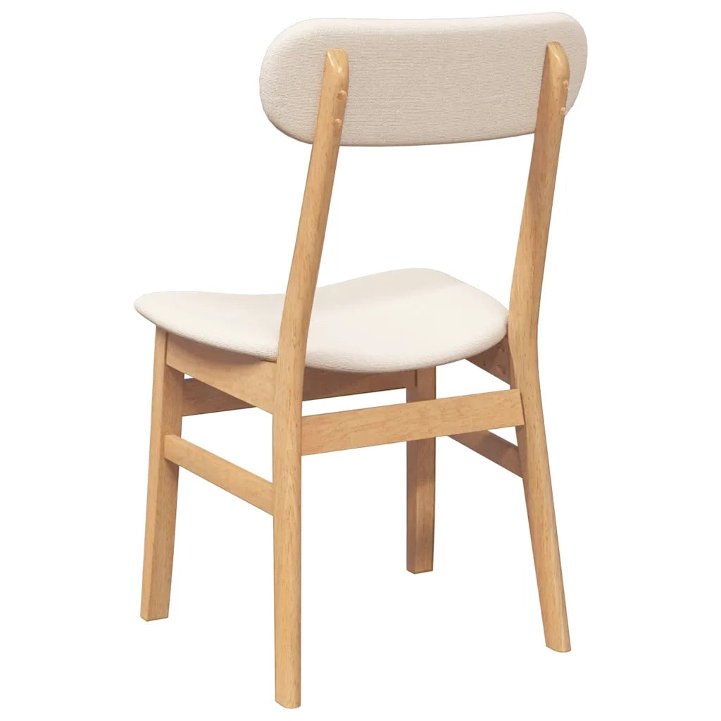 Sedie da Pranzo con Cuscini 2 pz in Legno Massello di Hevea