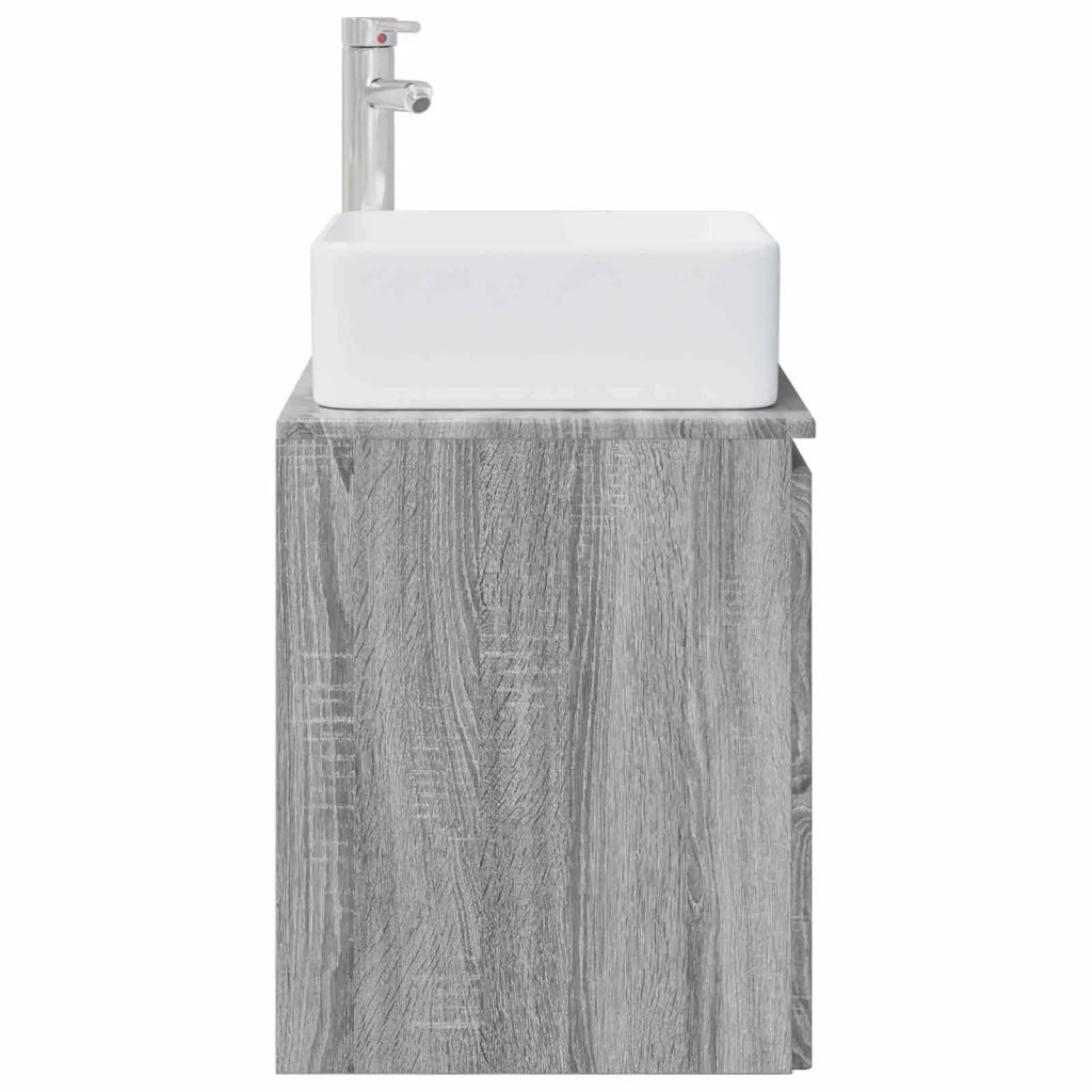 Mobile Lavabo da Parete Sonoma grigio 53 x 35 x 63 cm