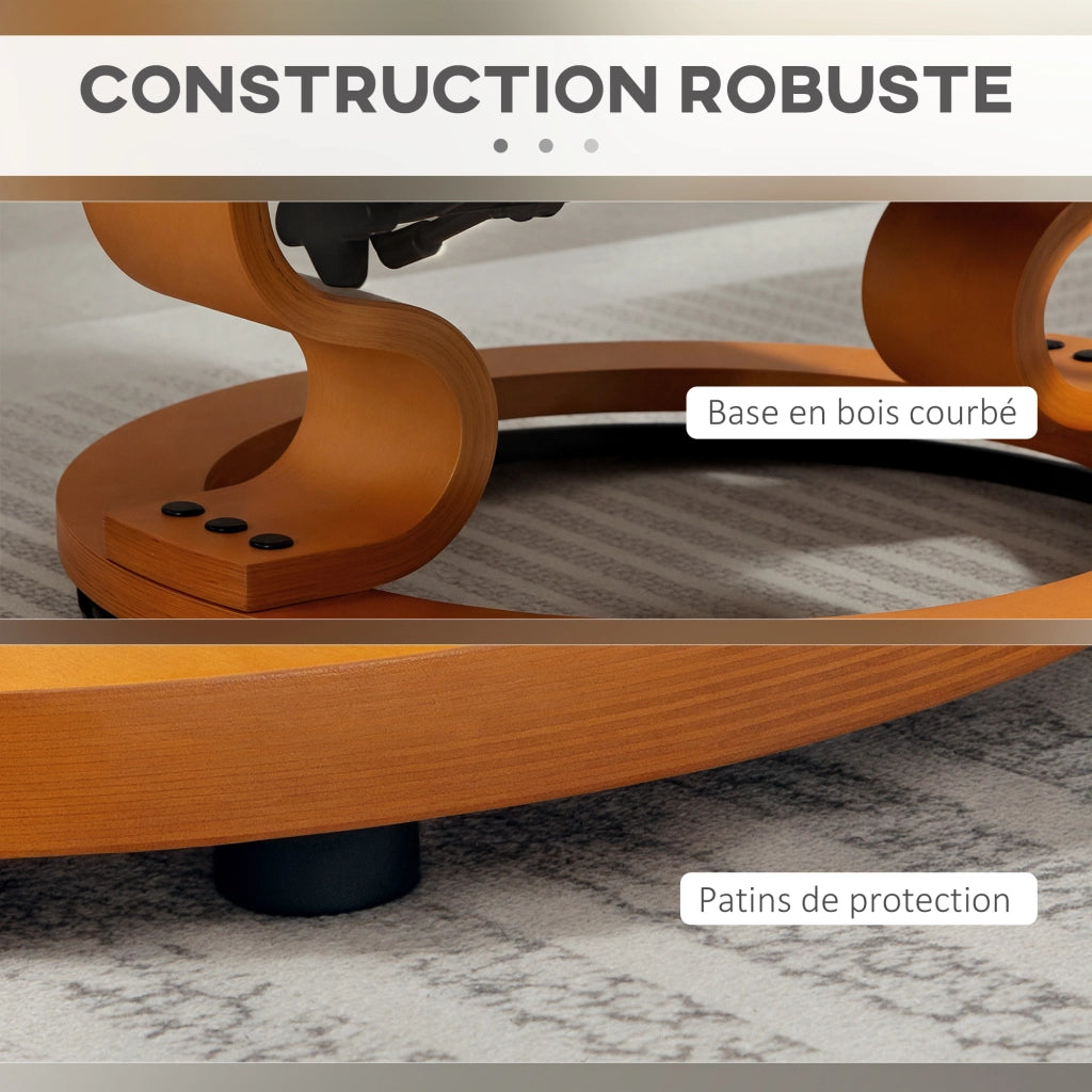Poltrona relax reclinabile con poggiapiedi ¨C Xylo ¨C Girevole tessuto crema struttura legno