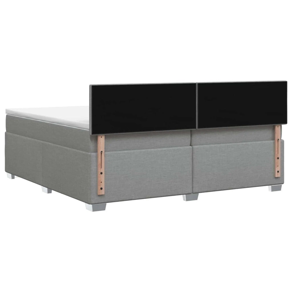 Letto box spring con materasso Grigio Chiaro 200 x 200 cm 3450558