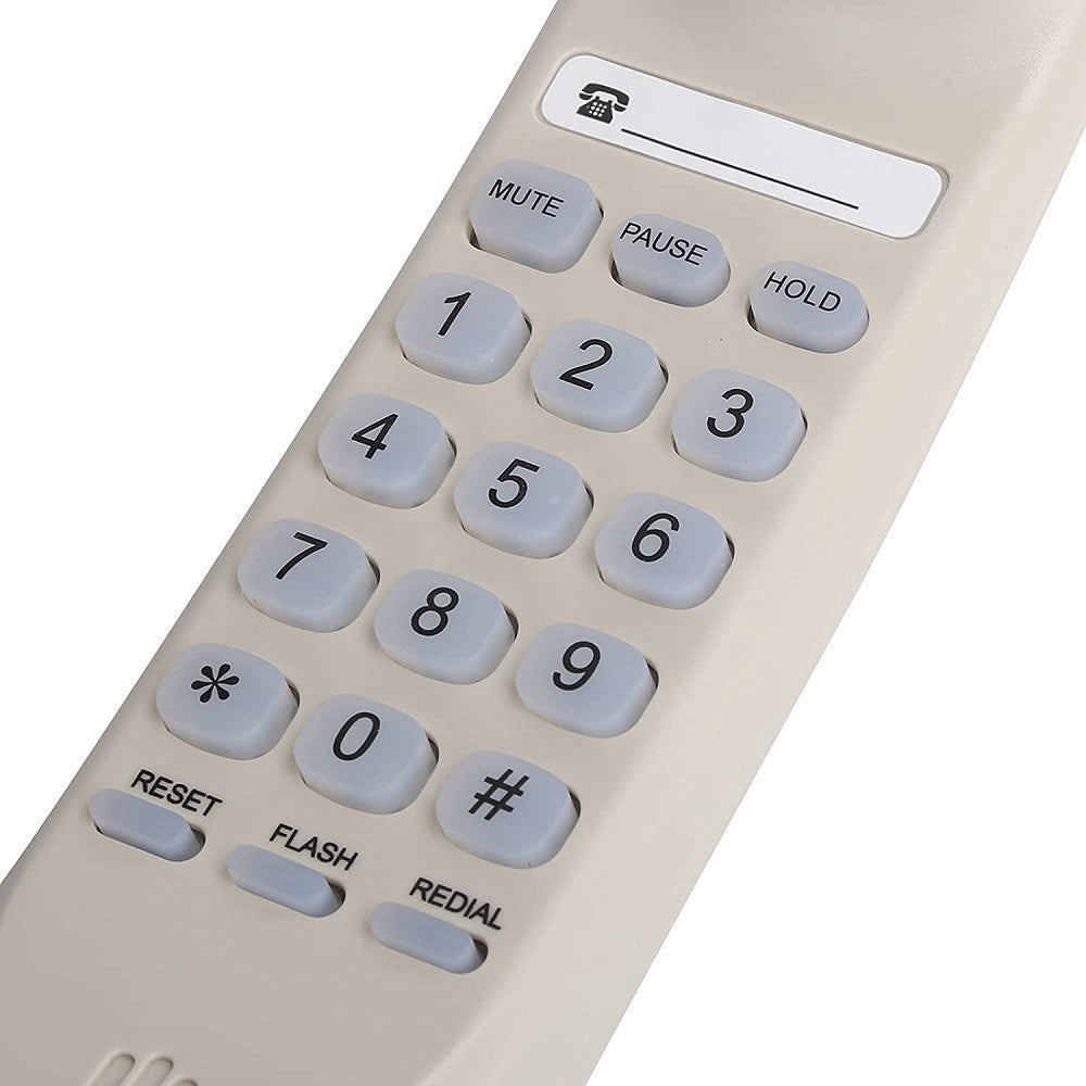 Trade Shop - Mini Telefono Fisso Con Filo Linea Fissa Classico Da Parete Ufficio Famiglia -