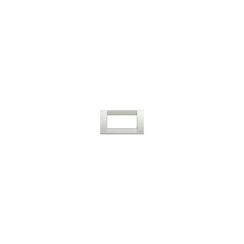 16744.02 Placca Classica 4 Moduli Tecnopolimero Bianco Granito