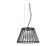 Lampada a sospensione Cage in metallo verniciato nero, design moderno con cavo regolabile, attacco E27 max 60W per illuminazione interni - Cage