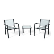 C SALOTTO HAVANA ACCIAIO 3 PZ ANTRACITE/GRIGIO