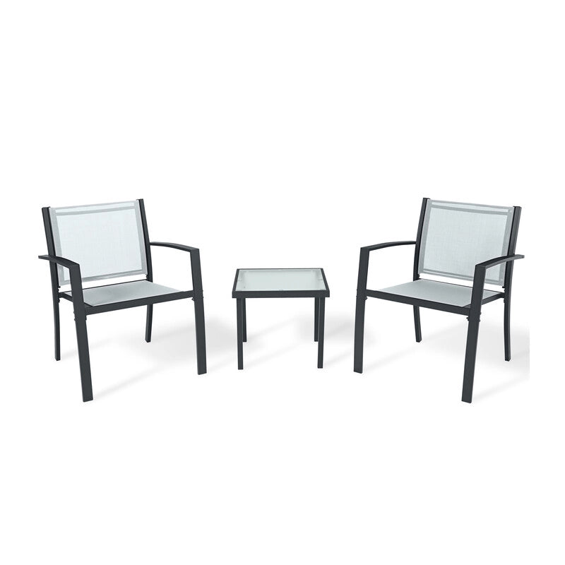 C SALOTTO HAVANA ACCIAIO 3 PZ ANTRACITE/GRIGIO