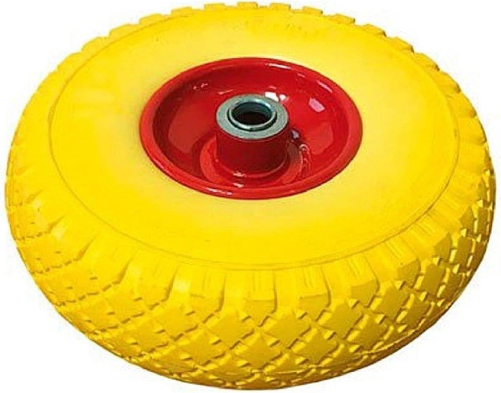 Ruota Antiforatura di Ricambio per Carrello Portatutto Gialla 26 cm