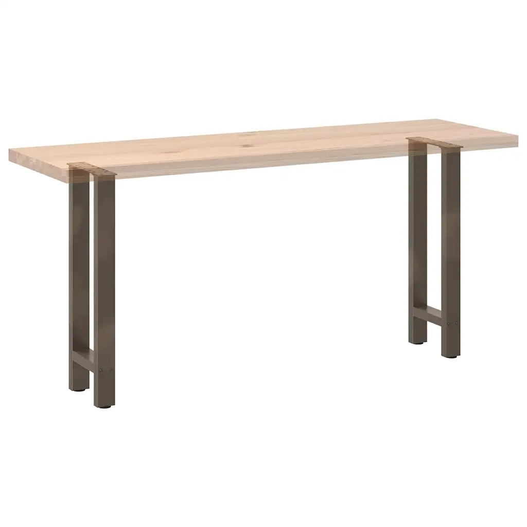 vidaXL Gambe per tavolo consolle in acciaio naturale 2 pz 38x(72-73) cm Acciaio