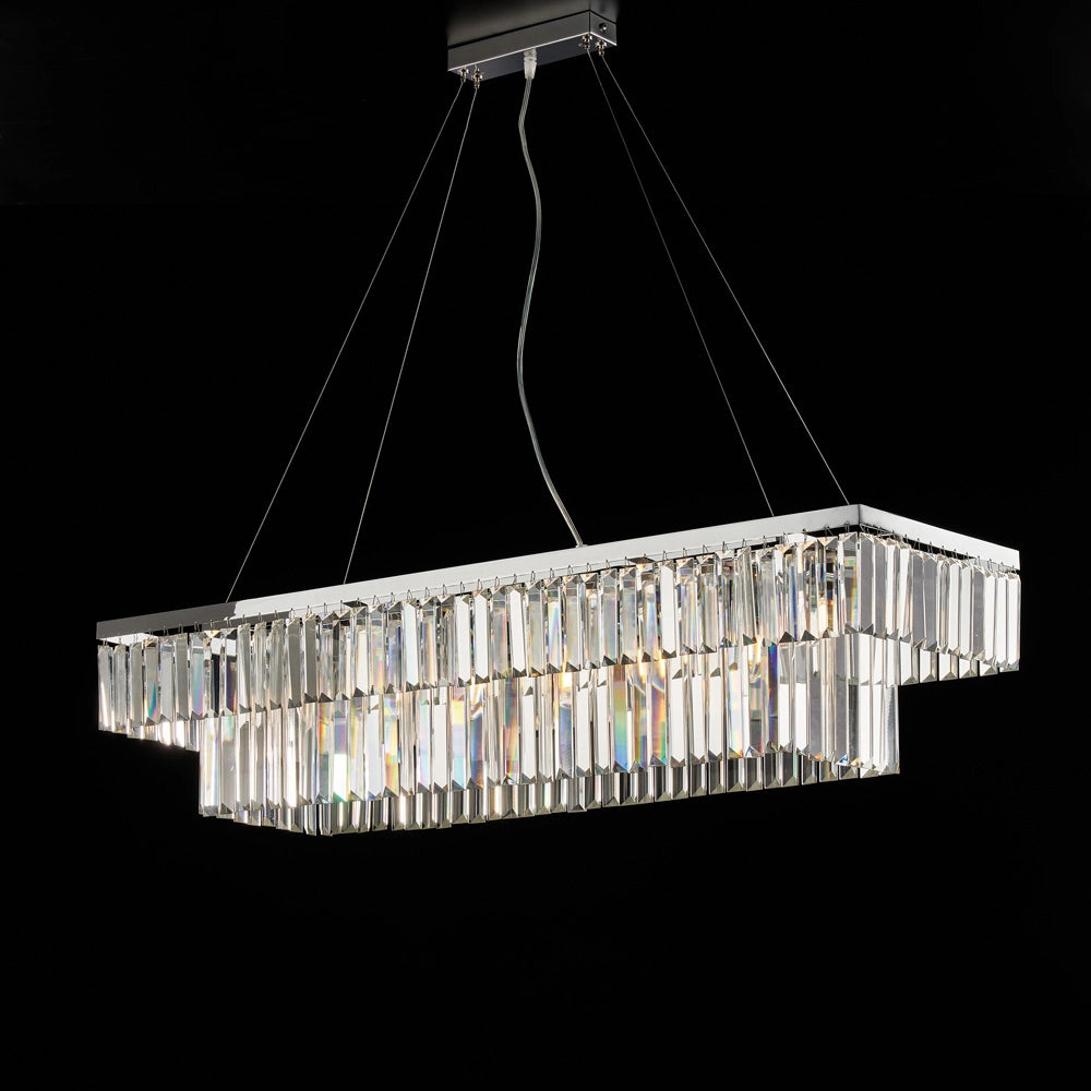 Sospensione in ottone e ferro 104x32 cm