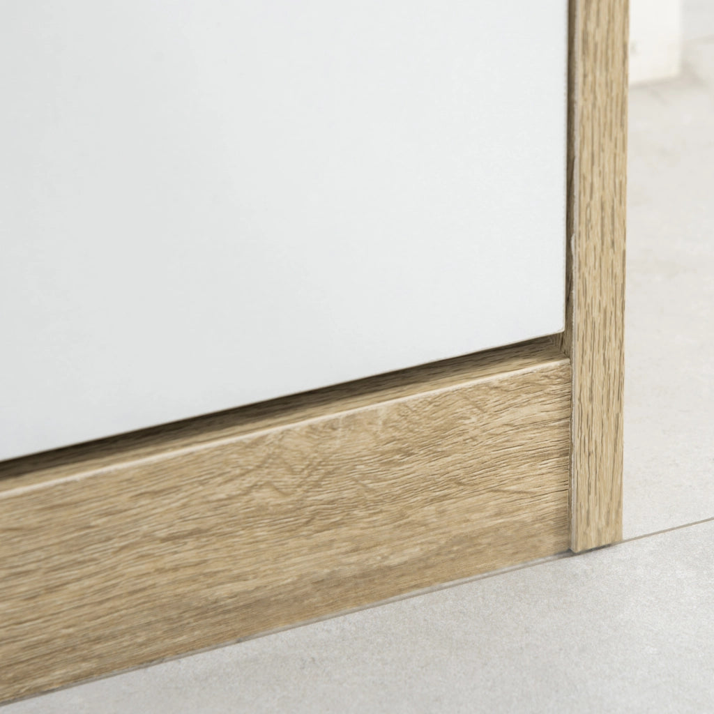 Armadio per Scarpe in Legno con 2 Ante e 4 Ripiani ¨C Minimal ¨C 62.5x26x81 Bianco e Naturale