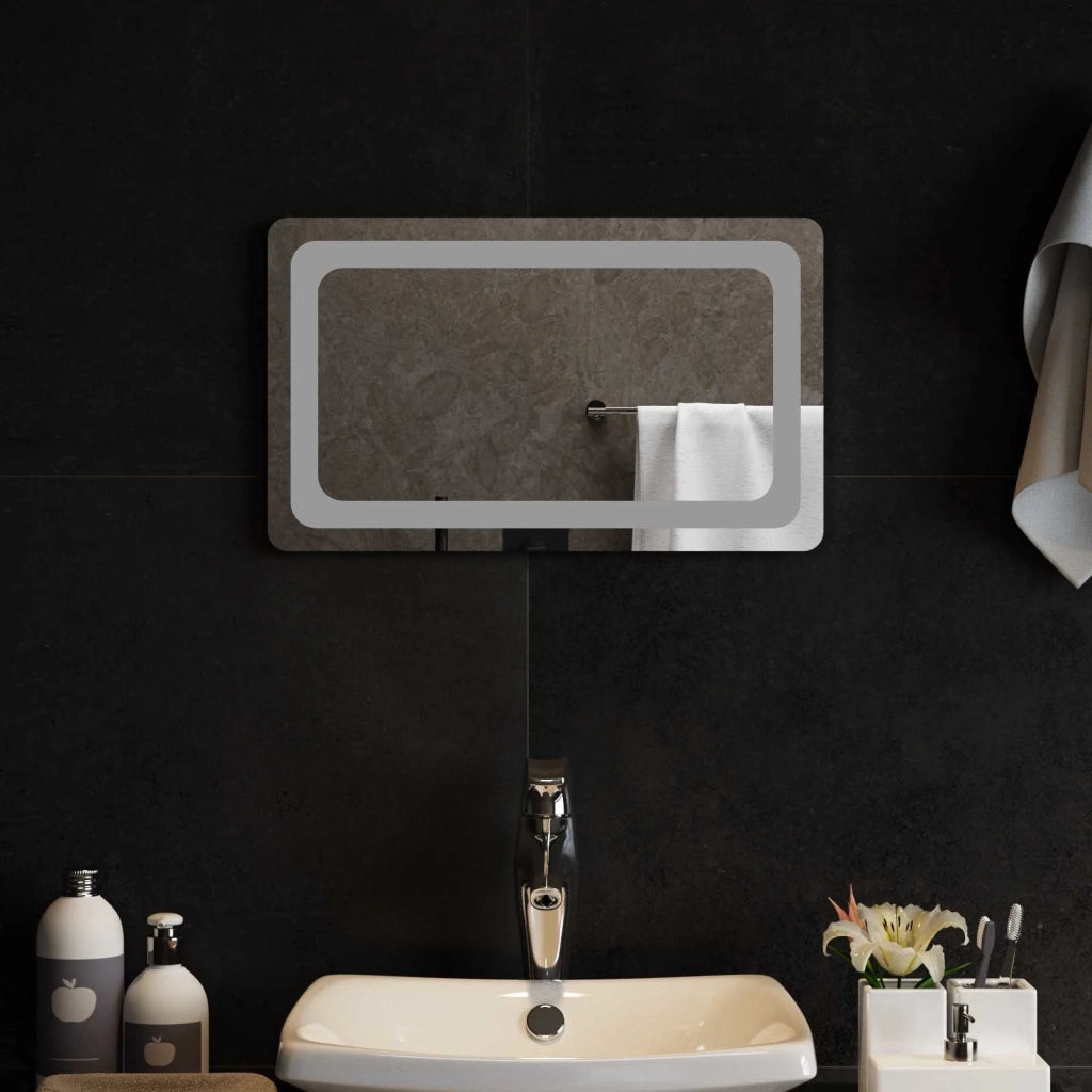 Specchio da bagno LED Trasparente 50 x 30 cm vetro temperato 42045830