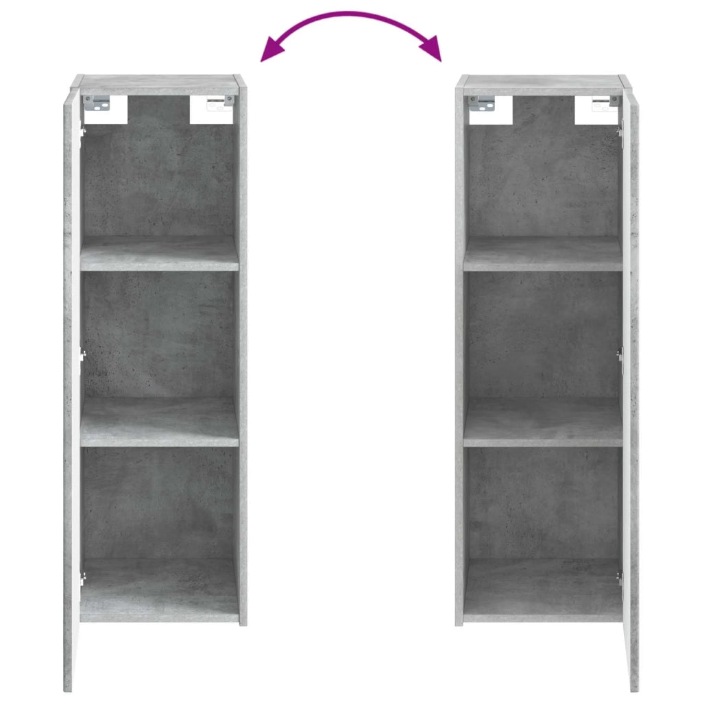 Mobiletto da Bagno a Muro Grigio Cemento 33 x 34,5 x 100 cm 890525