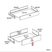 R FRONTALE EL X KIT CASSETTIERA 5C NOVA 77X40X107 BIANCA- 1,0 pz