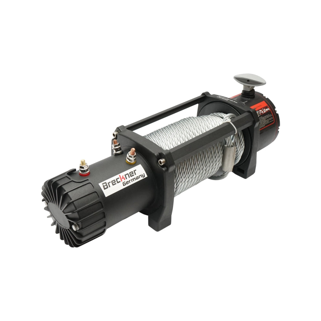 Verricello elettrico con telecomando 12V, 6,5hp, 6,1T (13500lbs) cavo in acciaio 9x24m solenoide 400A Breckner Germany