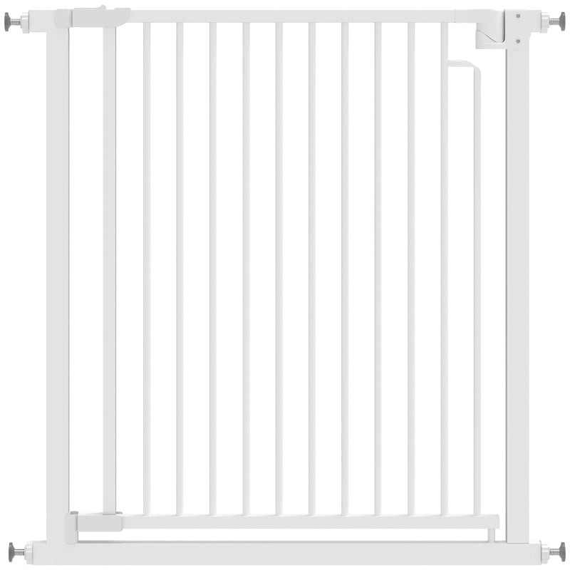 Cancelletto di sicurezza per scale, senza foratura, con chiusura automatica per bambini, cucina, scale, 76-80 x 76 cm, bianco