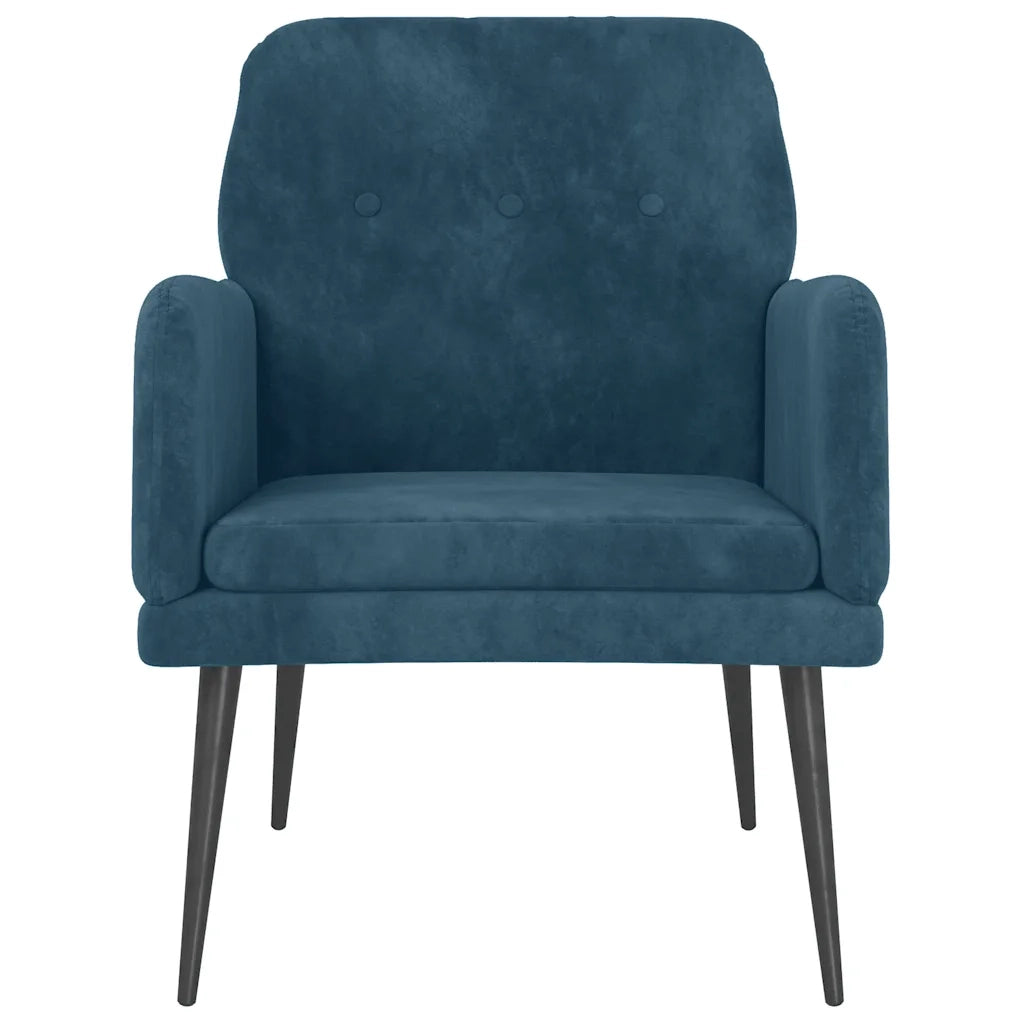 Poltrona-Divano Sedia Blu 62x79x79 cm Velluto 229363