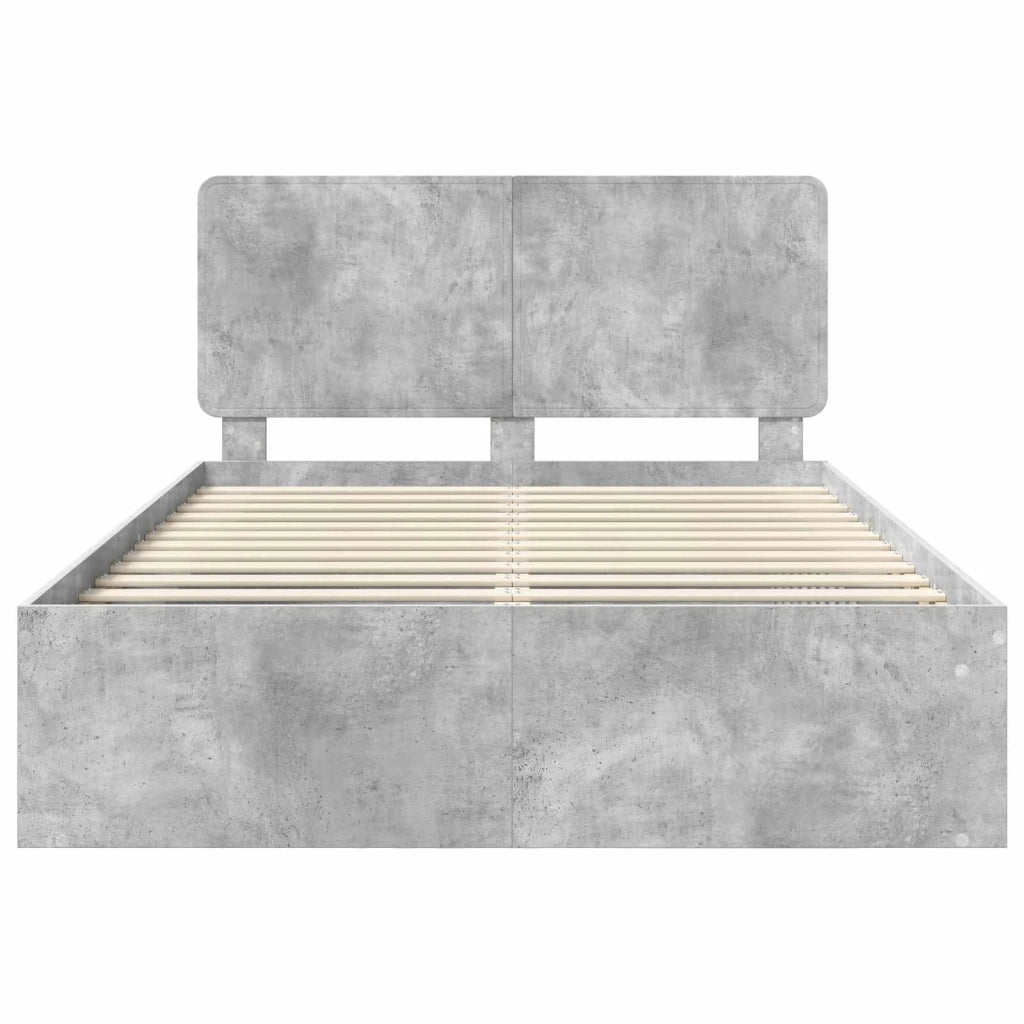 Struttura del letto Calcestruzzo 160 x 200 cm Pino massello 3412464