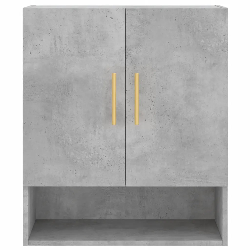 Armadietto a Muro | Mobile a Parete Grigio Cemento 60x31x70 cm Legno Multistrato