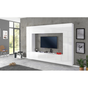 Parete soggiorno Maruska – 260x180x30 – Bianco Lucido