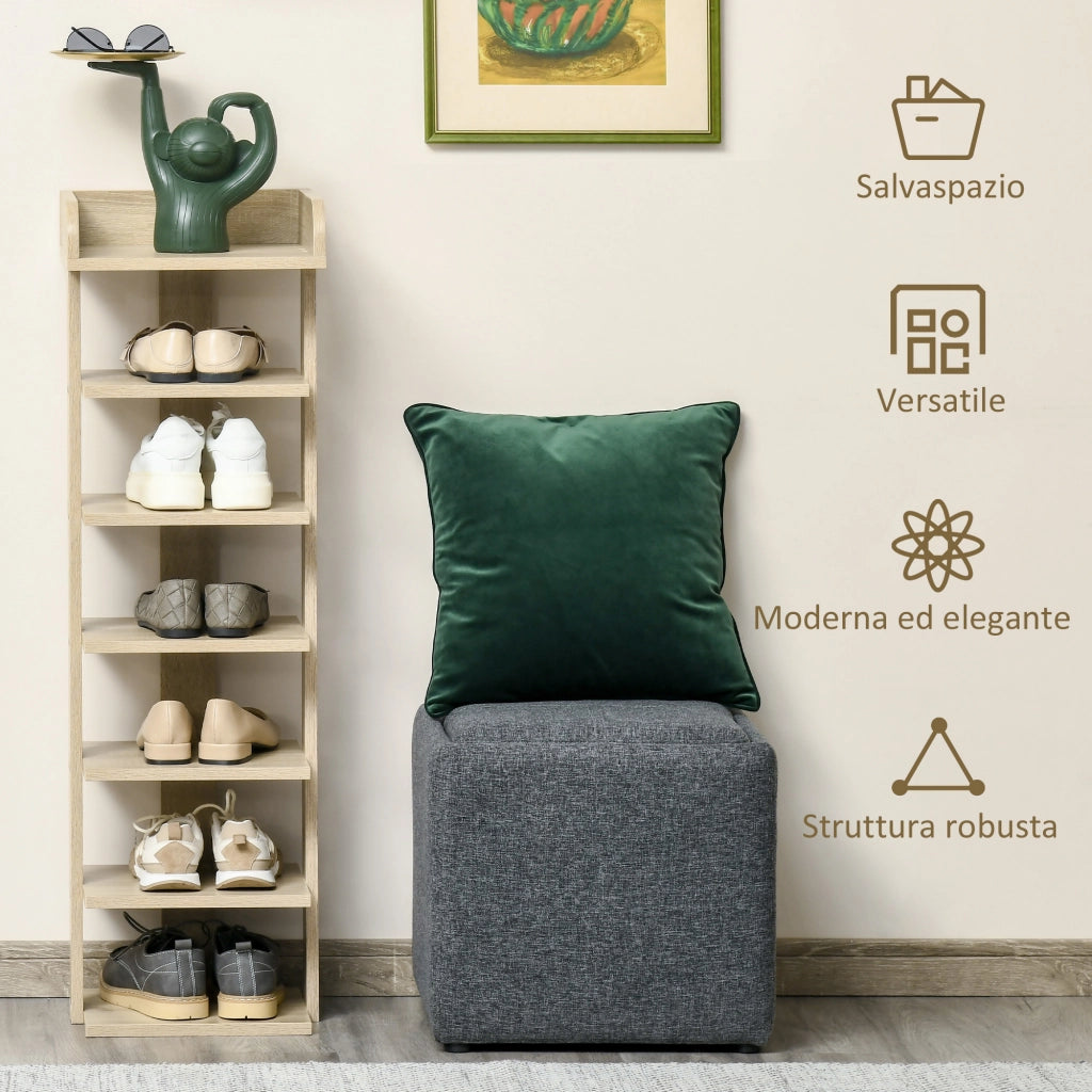 Scarpiera in Legno con Ripiano ¨C Zephmum ¨C Bianco 32x30x104 cm