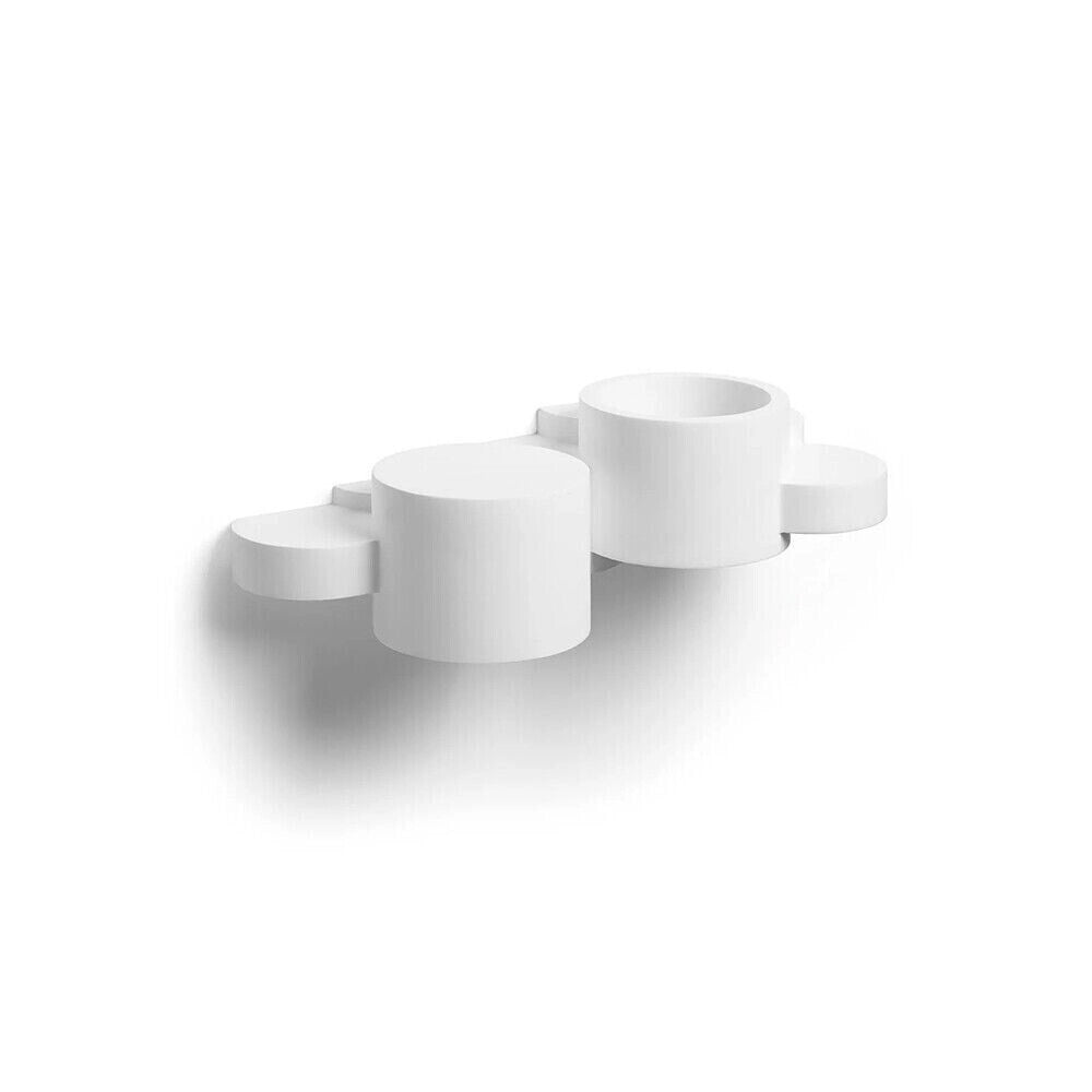 Applique in gesso dal design moderno forma doppia tazza attacco per lampadine G9