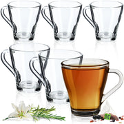 Set di 6 bicchieri da tè e caffè KADAX da 250 ml con manico.