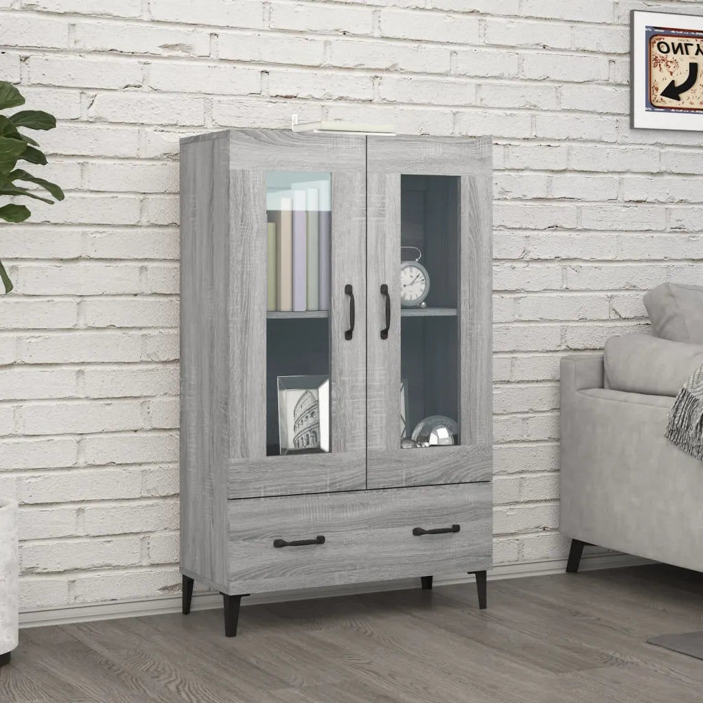 Credenza Grigio Sonoma 70x31x115 cm in Legno Multistrato cod mxl 65635