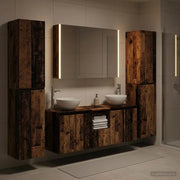 Set di mobili per il bagno 6 pcs Legno antico 3407221