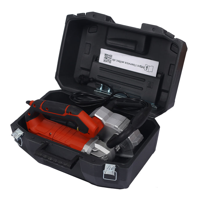 Scanalatrice a fresa per muro 1350W con 2 dischi Ø125mm con adattatore per aspirapolvere