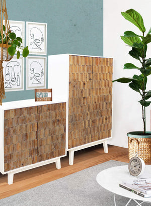 Mobile Angus 90x50x89 h cm in Legno Bianco