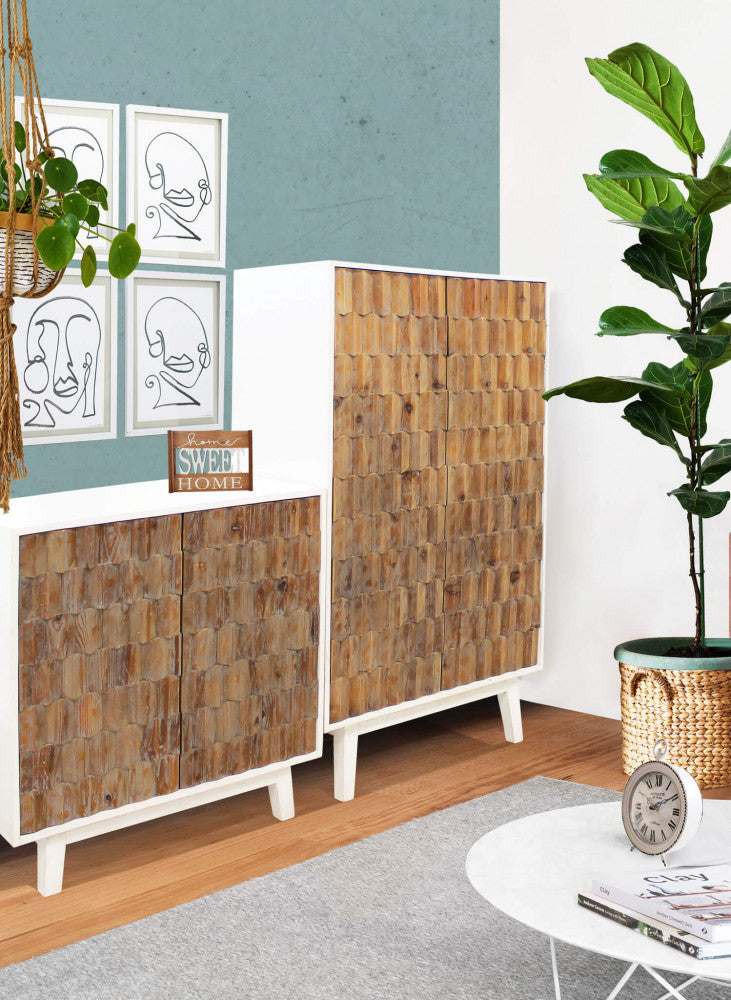 Mobile Angus 90x50x89 h cm in Legno Bianco