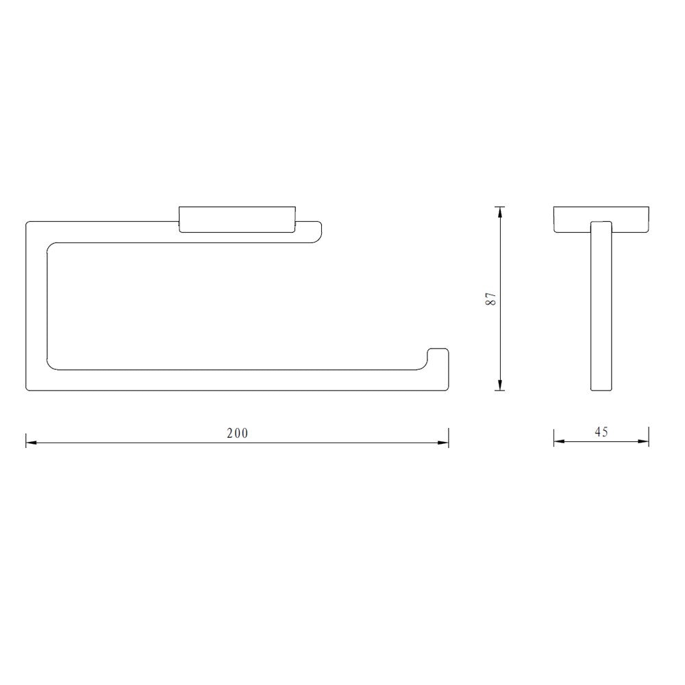 Porta salviette serie cubo 20 cm ideale per bidet - fissaggio ad incollo o con viti