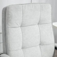 Sedia da Ufficio Ergonomica con Schienale Alto, Altezza Regolabile e Dondolo, Grigio