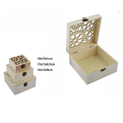 Trade Shop - Set 3 Pz Scatole In Legno Decoupage Portagioie Incise Scatola Cofanetto 74011a -