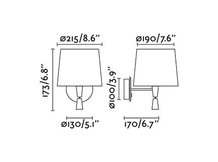 Faro Barcelona 64308-36 - SAMBA Lampada da parete con lettore bianca/bordata giallo