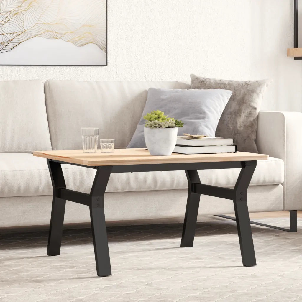 Telaio Gambe a Y per Tavolino da Salotto 70x60x43 cm in Acciaio