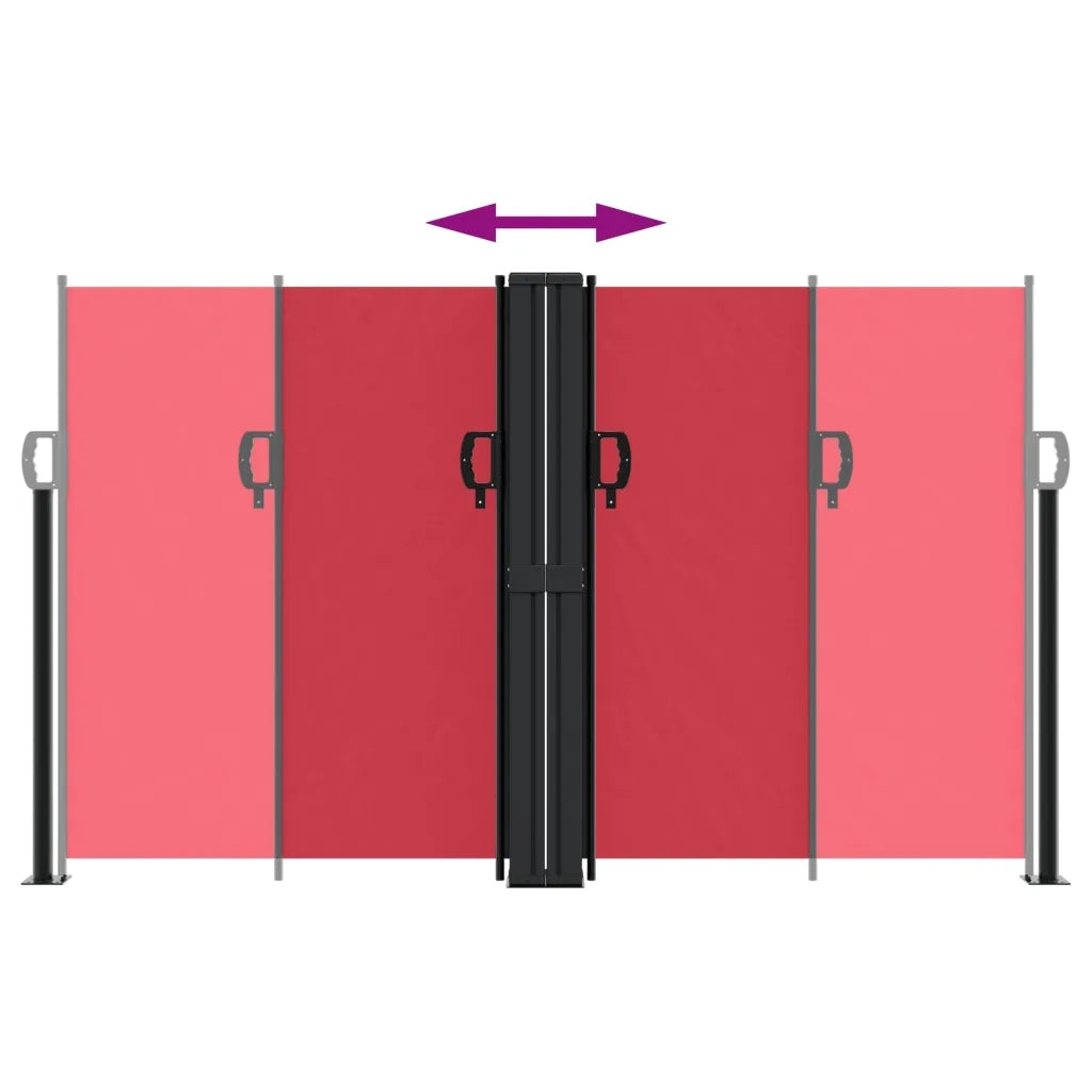 Tenda Laterale Retrattile Rossa 140x1200 cm 4004807