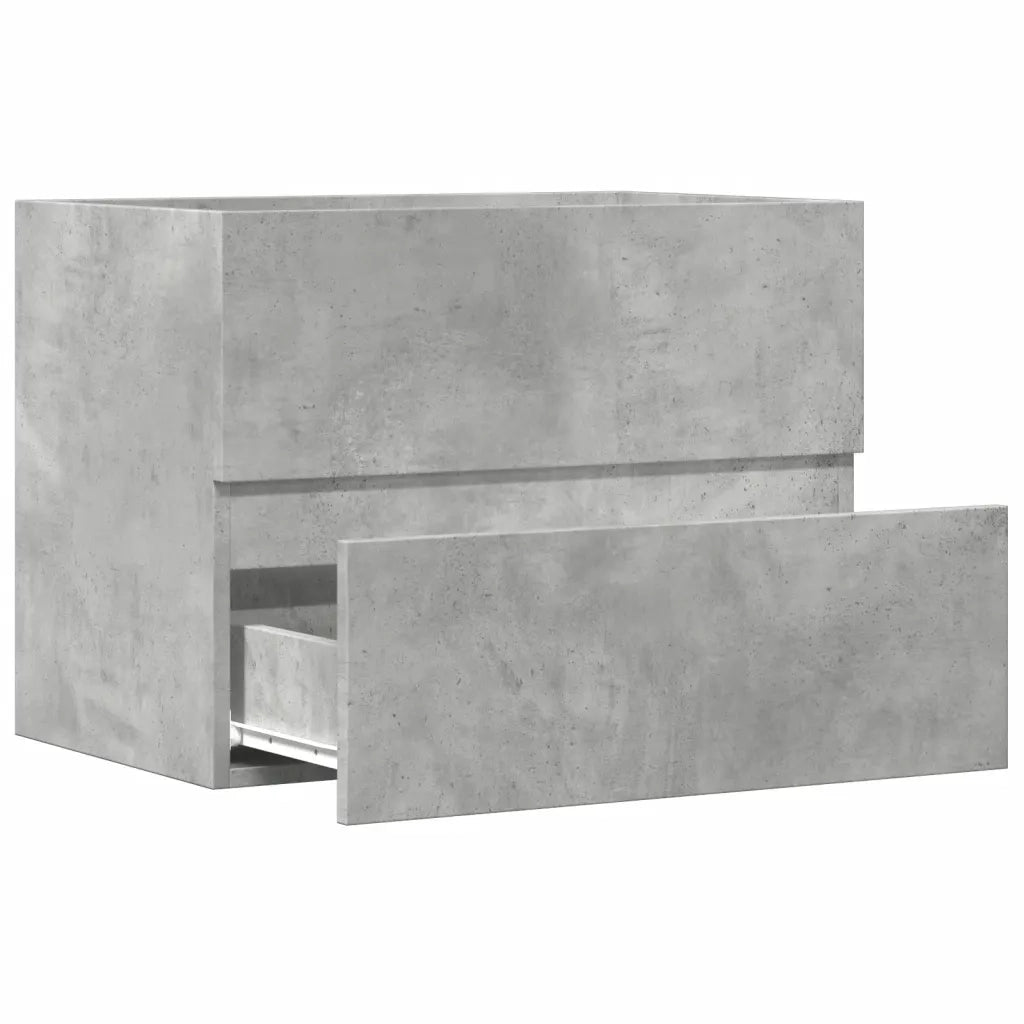 Armadietto da Bagno Grigio Cemento 60x38,5x45cm in Truciolato 856242