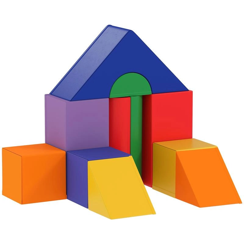 SET DI COSTRUZIONI MORBIDE PER BAMBINI DA 1-3 ANNI CON 11 FORME, IN PU E EPE, COLORI VARI