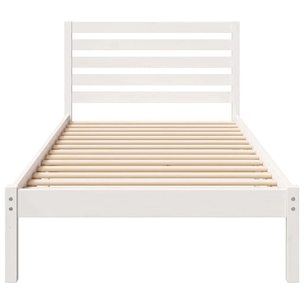 Struttura del letto Bianco 80 x 210 cm Pino massello 872303