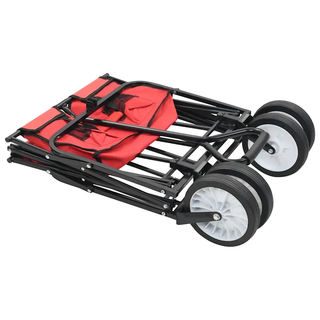 Carrello Pieghevole a Mano in Acciaio Rosso CFW4588892