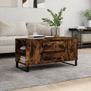 Tavolino da Salotto-Tavolino da soggiorno-Tavolo Rovere Fumo 102x44,5x50cm Legno Multistrato 781238