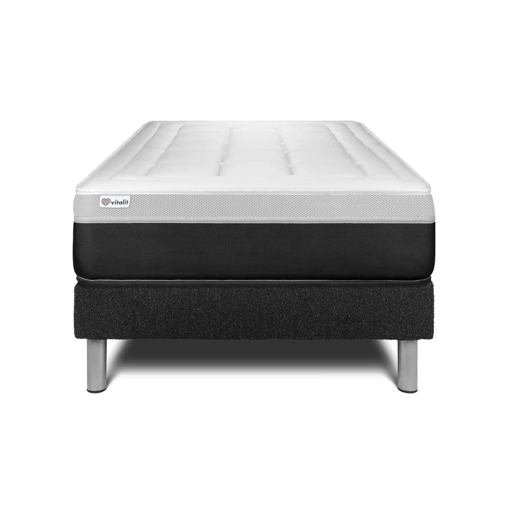 Letto con materasso FORM 120 x 200 cm Rete Kit Nero