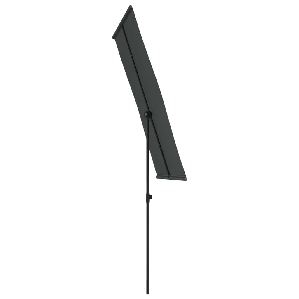 Ombrellone da esterno con palo in alluminio 180 x 130 cm antracite 02_0008211