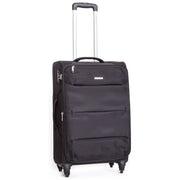 Trolley Valigia Media Morbida in Poliestere 4 Ruote TSA Ravizzoni Ambra Nero