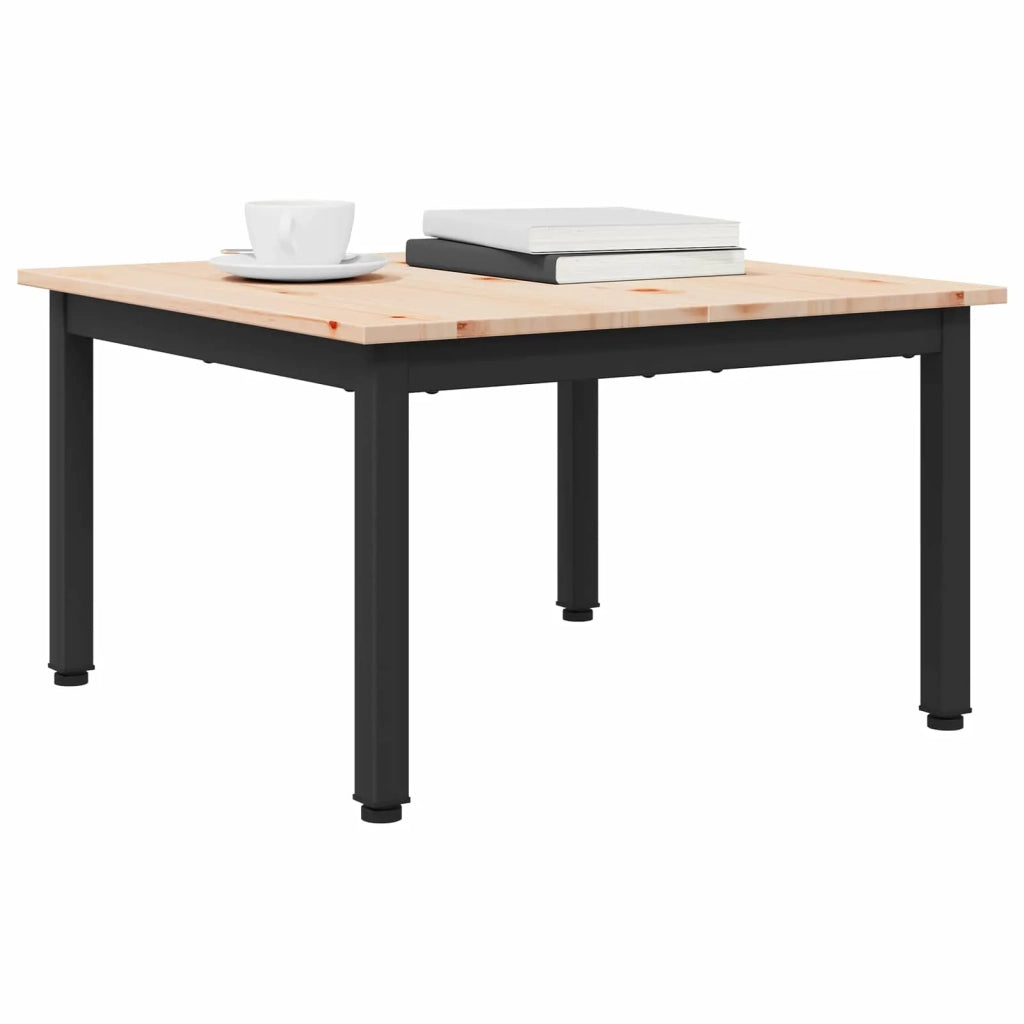 Tavolino da salotto Naturale 60 x 60 x 36 cm Pino massello 892759