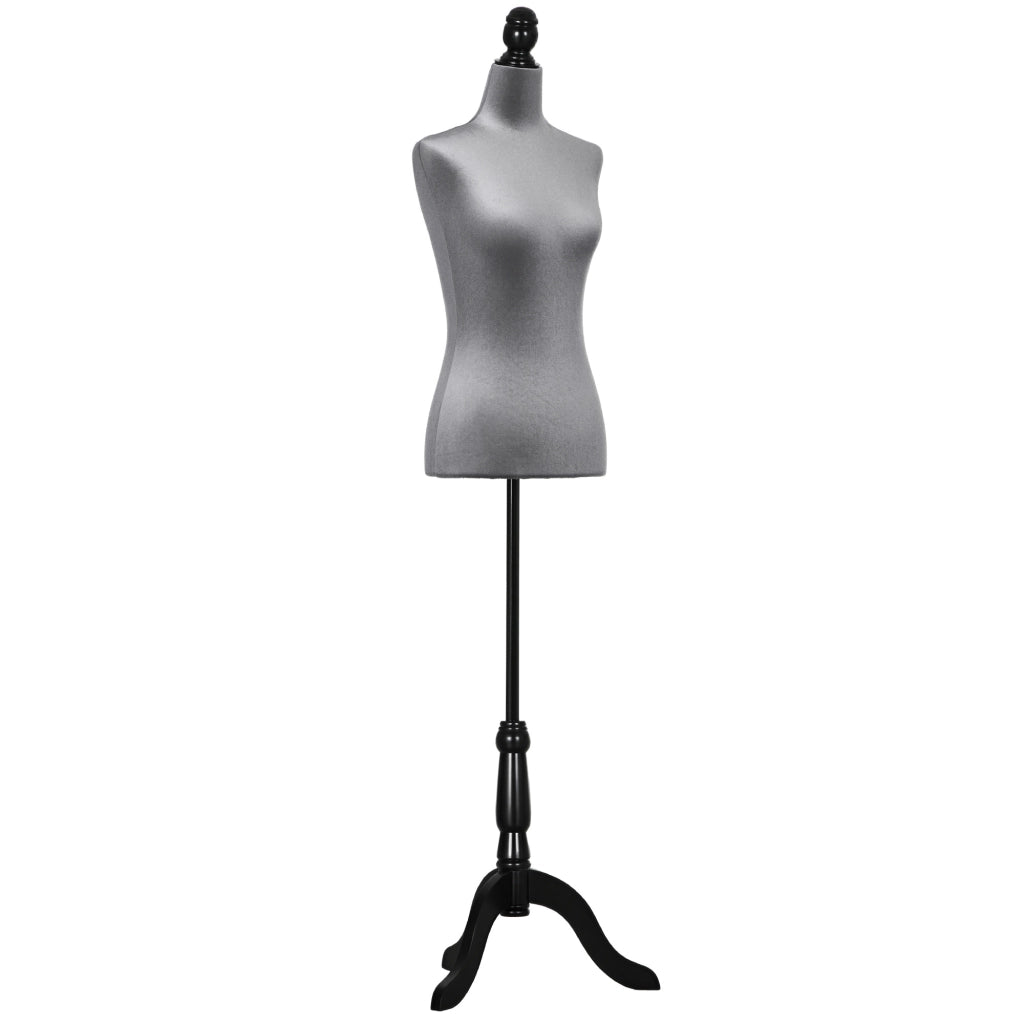 Manichino da Sarto Regolabile ¨C zephmum ¨C Grigio 130-168 cm con Treppiedi in Legno