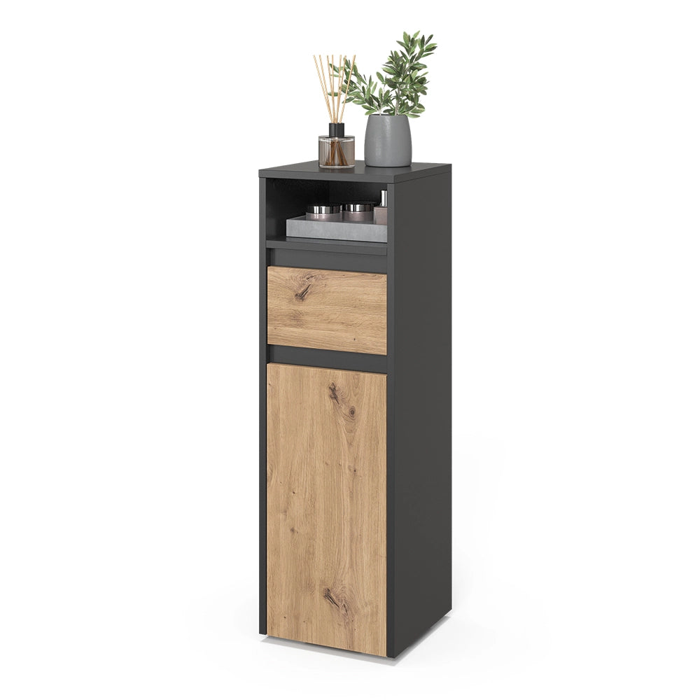Vicco mobiletto bagno Antracite/Artisan 30.2 x 96.3 cm con cassetto e anta
