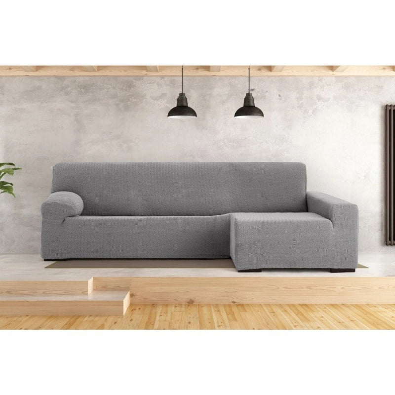 Copridivano Troya elastico penisola destra grigio bracciolo lungo 250/310