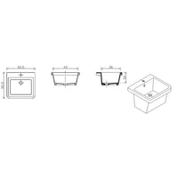 Mobile Lavatoio 50,5x50,5x87 cm 2 Cassetti Montegrappa Novella Dipiù Tortora