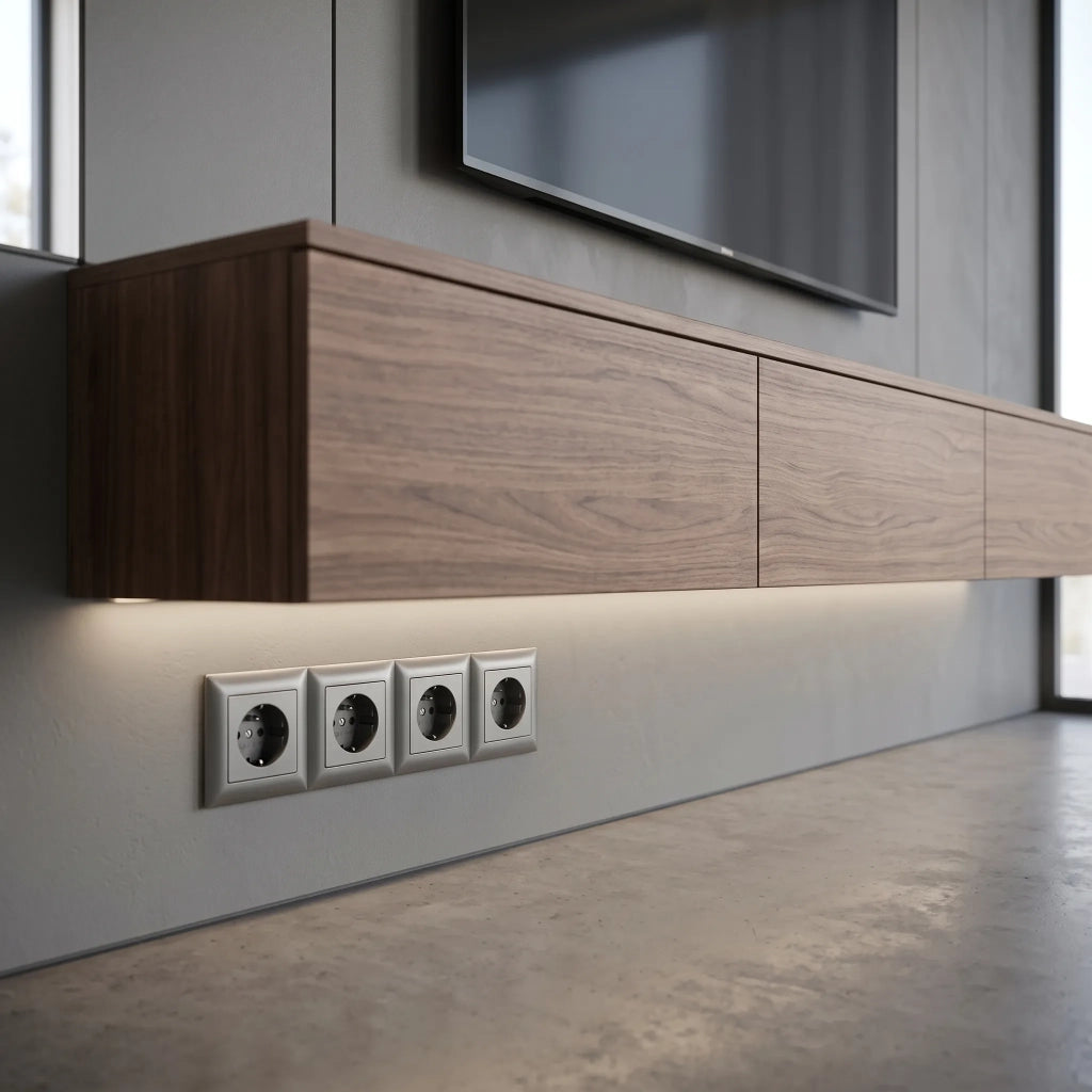 Placca Quadrupla Per Prese Oste Jnh016-4f Grey